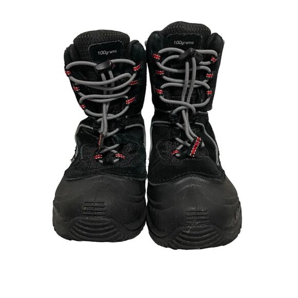 Columbia Bugaboot Celcius‎ Insulated Winter Black Red Boots Size 2 - Picture 2 of 8